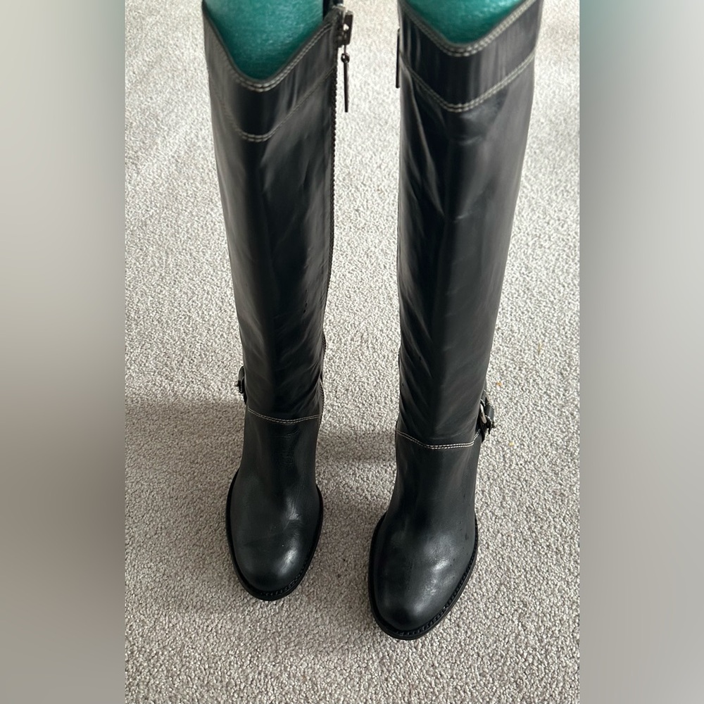 Michael Kors Black Leather Knee-High Boots